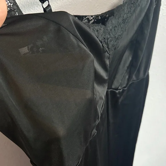torrid Black Lace Trim Satin Slip - Picture 7 of 13